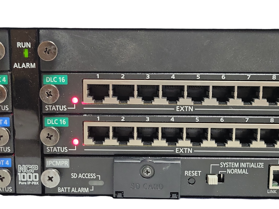 Panasonic KX-NCP1000C pure IP-PBX w/ 2x LCOT4, 1x DHLC4, 2x DLC16 1x IPCMPR, SEE