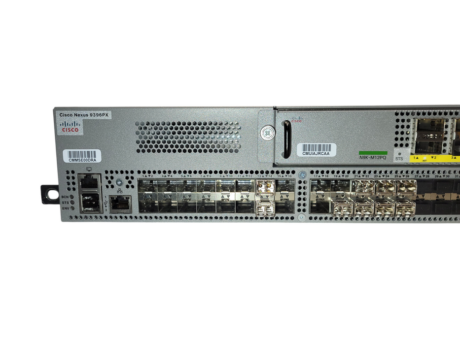Cisco Nexus 9300 N9K-C9396PX 48x 10G SFP+ 12x 40G QSFP N9K-M12PQ 2x AC