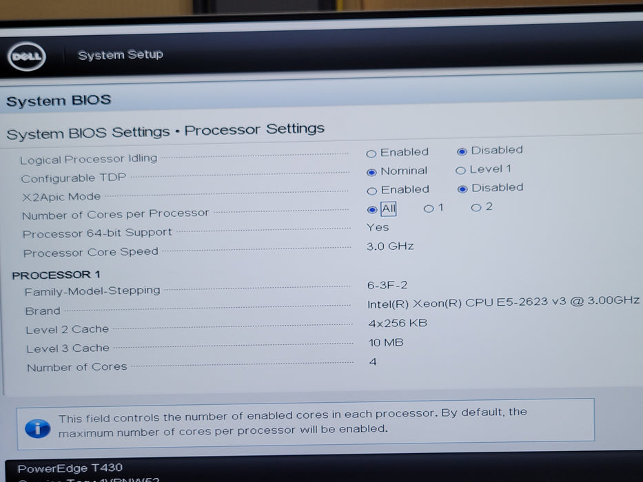 Dell PE T430, 1x Xeon E5-2623v3 3.00GHz, 32GB DDR4, H330, No HDD,