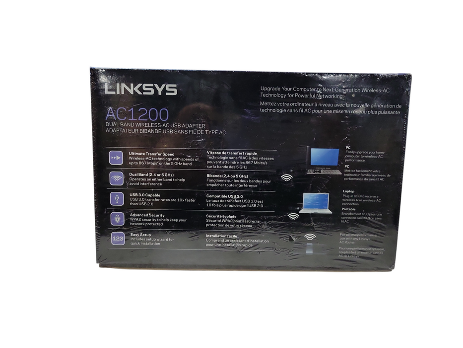 Linksys AC1200 WiFi 5 Adapter Dual-Band WUSB6300