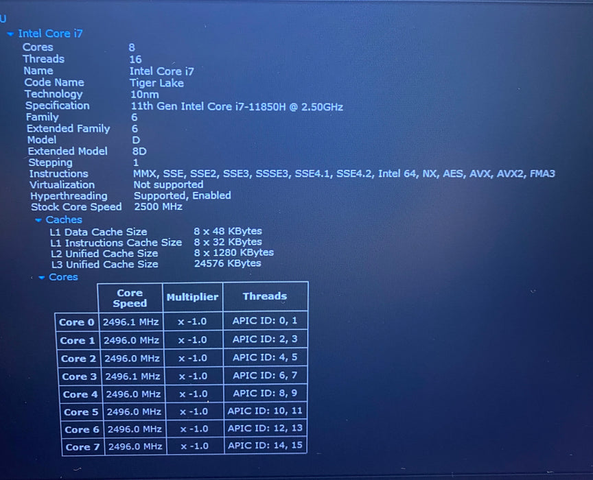 Dell Latitude 5421 i7-11850H GeForce MX450 2GB GPU 16GB RAM 256GB SSD READ!
