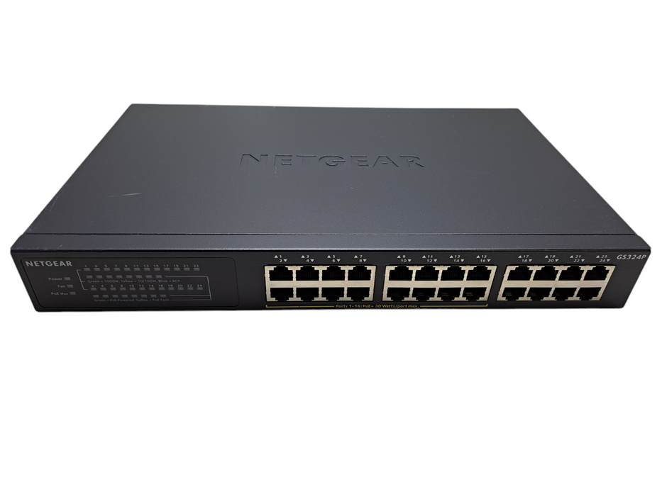 NETGEAR GS324P | 24-Port Gigabit PoE+ (190W) Unmanaged Switch
