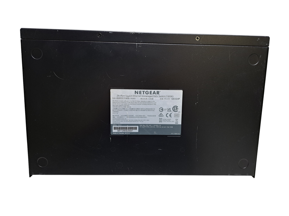 NETGEAR GS324P | 24-Port Gigabit PoE+ (190W) Unmanaged Switch