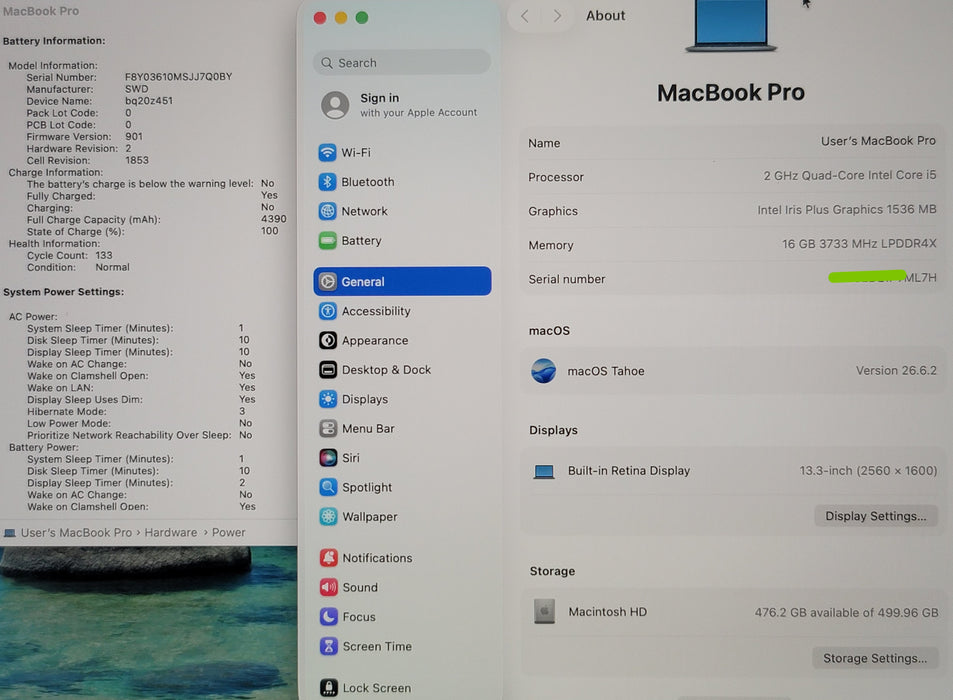 Apple MacBook Pro A2251 i5-1038NG7 16GB RAM 512GB SSD