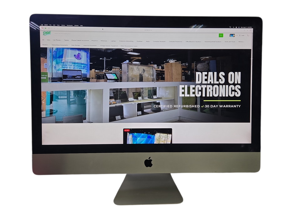 Apple iMac A1419 27" Retina 5K, i5-7500, 8GB DDR4, Radeon Pro 570, 1TB Storage
