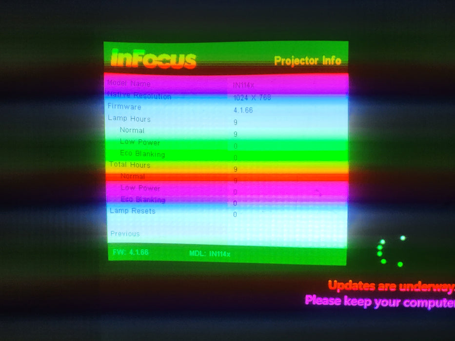 InFocus IN114x 3,200-lumen XGA DLP Projector 9 lamp hour No remote