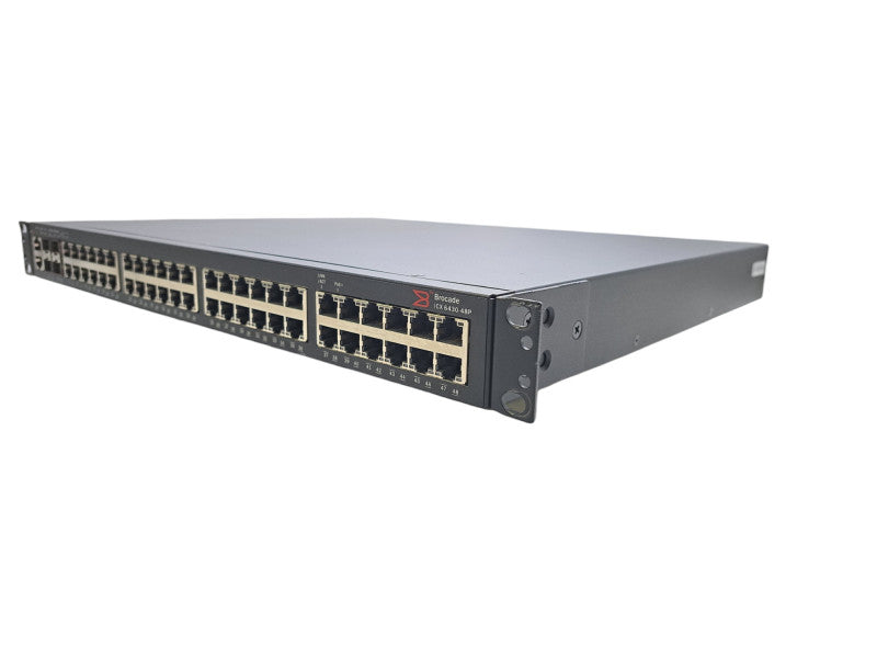 Brocade ICX 6430-48P | 48-Port Gigabit PoE+ Ethernet Switch | 4x SFP