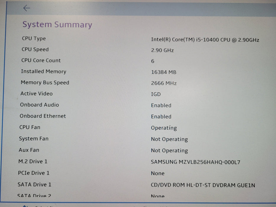 Lenovo ThinkCentre M70s | i5-10400 @2.90 16GB DDR4 256GB NVMe