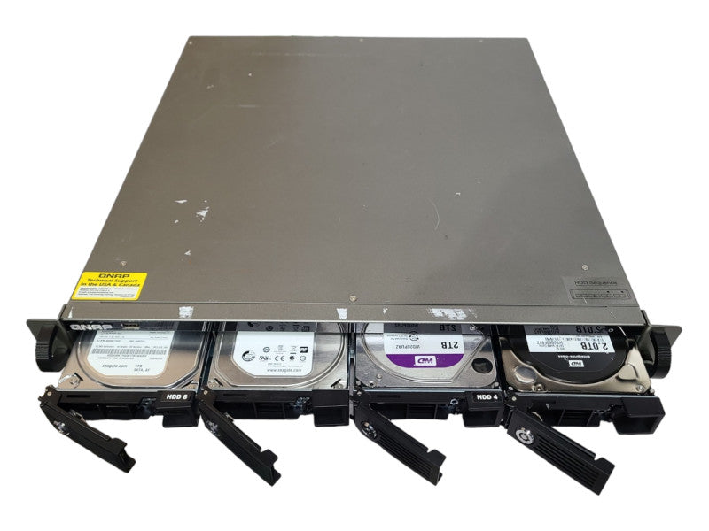 QNAP TS-421U 4-Bay NAS, 2x 1TB & 2x 2TB HDD, Factory Reset