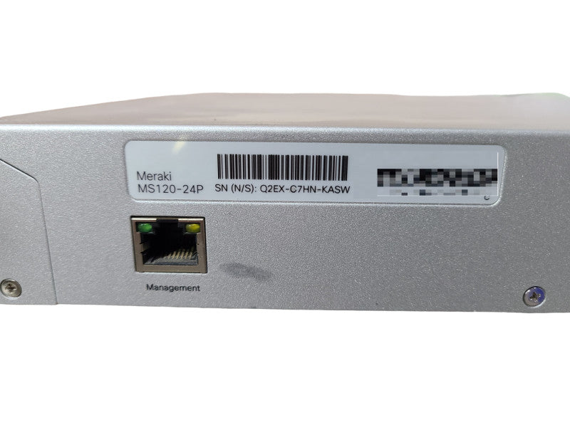 Cisco Meraki MS120-24P 24-Port PoE Managed Switch. Claimed, Read