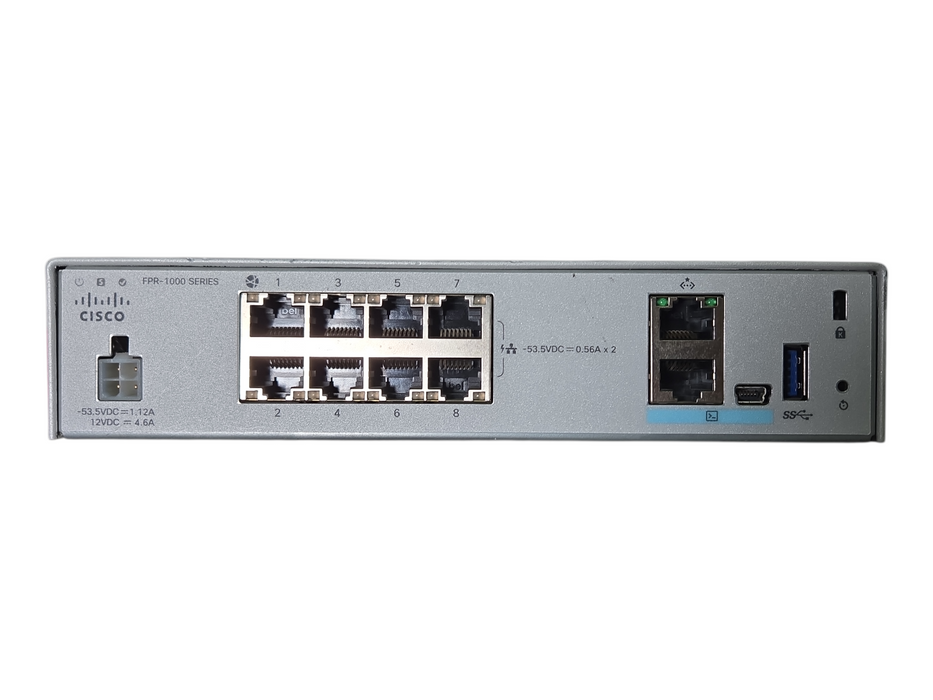 Cisco Firepower 1000 Series FPR-1010 Network Security/Firewall, No AC Adapter