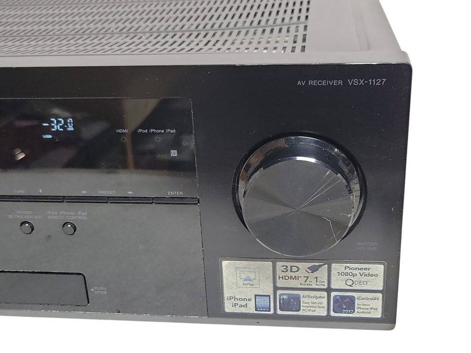 Pioneer Av Receiver VSX-1127-K, No Remote control. READ