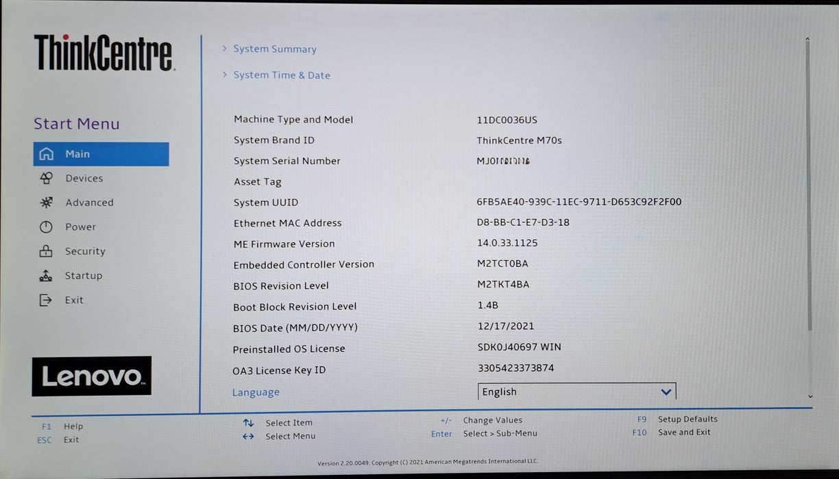 Lenovo ThinkCentre M70s SFF | Intel Core i5-10400, 16GB DDR4, 256GB NVMe