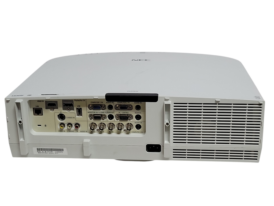 NEC NP-PA550W Large Venue Projector 5500 Lumens, Lamp Hrs 1133 Hours, no remote