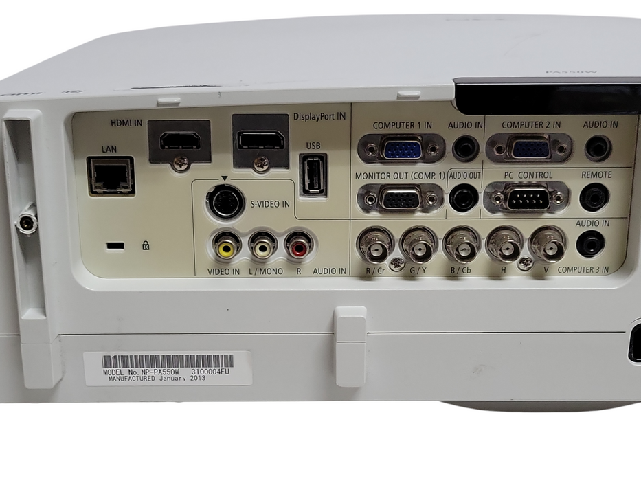 NEC NP-PA550W Large Venue Projector 5500 Lumens, Lamp Hrs 1133 Hours, no remote