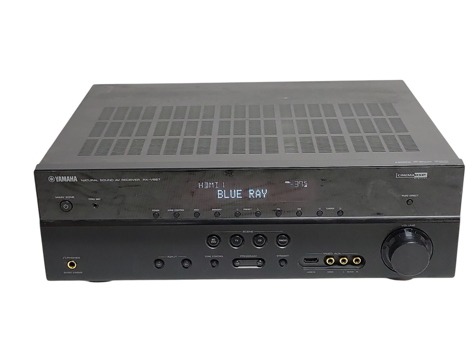 Yamaha RX-V667 Natural Sound AV Receiver, No Remote, READ