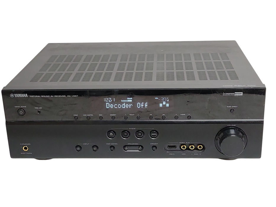 Yamaha RX-V667 Natural Sound AV Receiver, No Remote, READ