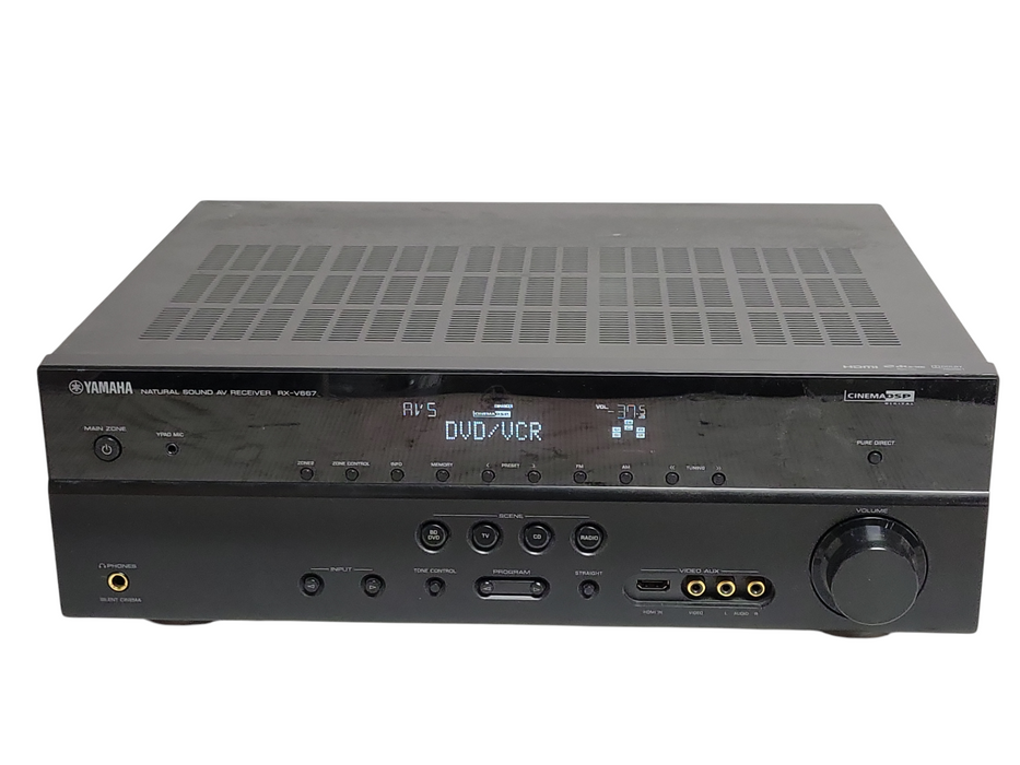 Yamaha RX-V667 Natural Sound AV Receiver, No Remote, READ