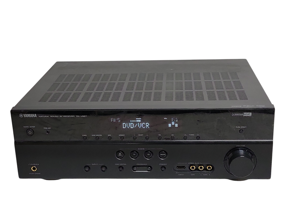 Yamaha RX-V667 Natural Sound AV Receiver, No Remote, READ