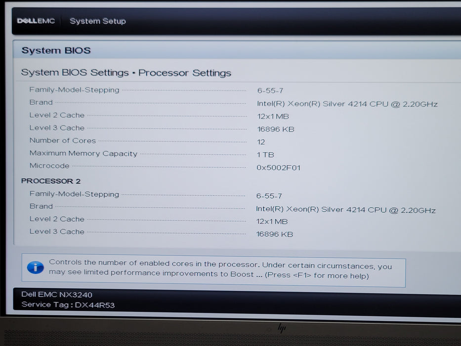 Dell EMC NX3240 2U, 2x Xeon Silver 4214 2.20GHz 12Core, 64GB, H730p Mini, 2x PSU
