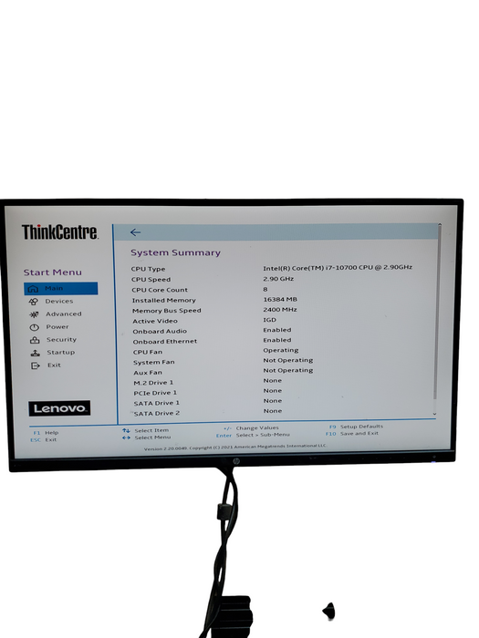 Lenovo ThinkCentre M70s G3 Intel Core i7-10700 2.9GHZ 16GB RAM DDR4 NO-HDD/SSD