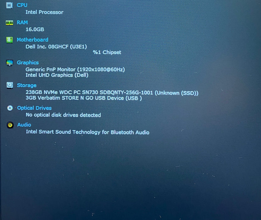 Dell Latitude 5540 Intel Core i5-1335U 1.30GHz 16GB RAM 256GB SSD