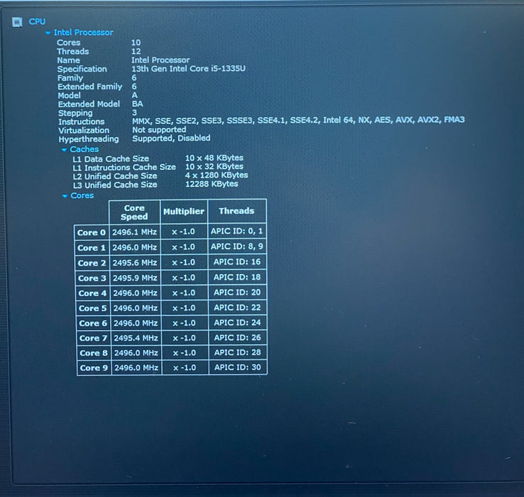 Dell Latitude 5540 Intel Core i5-1335U 1.30GHz 16GB RAM 256GB SSD