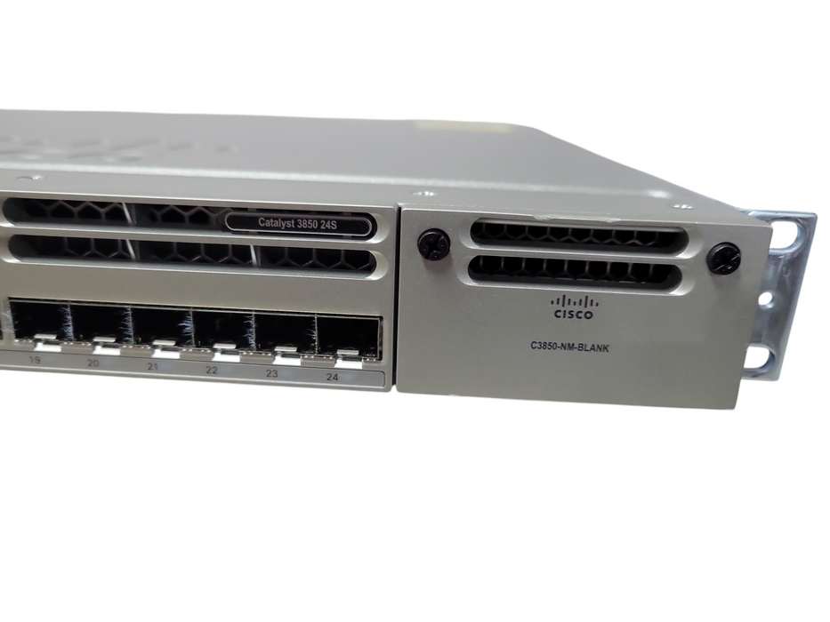Cisco WS-C3850-24S-S 24 Port GE SFP Switch IP Base 1x PSU