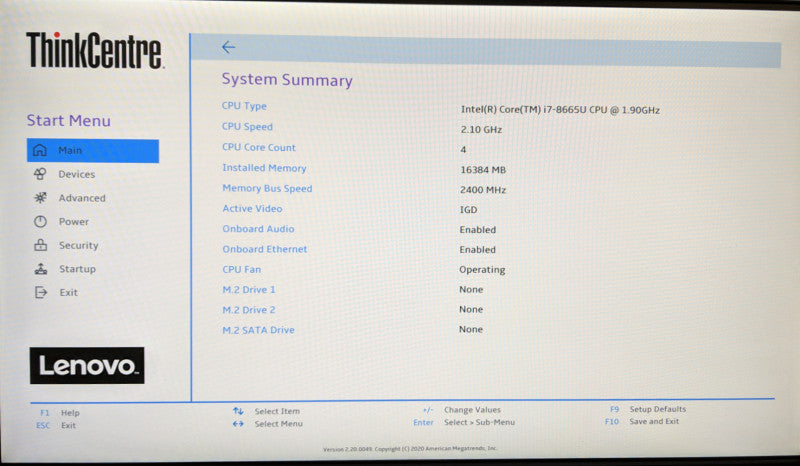 Lenovo ThinkCentre M90n-1 Type 11AE | i7-8665U @ 1.90GHz, 16GB RAM - No HDD