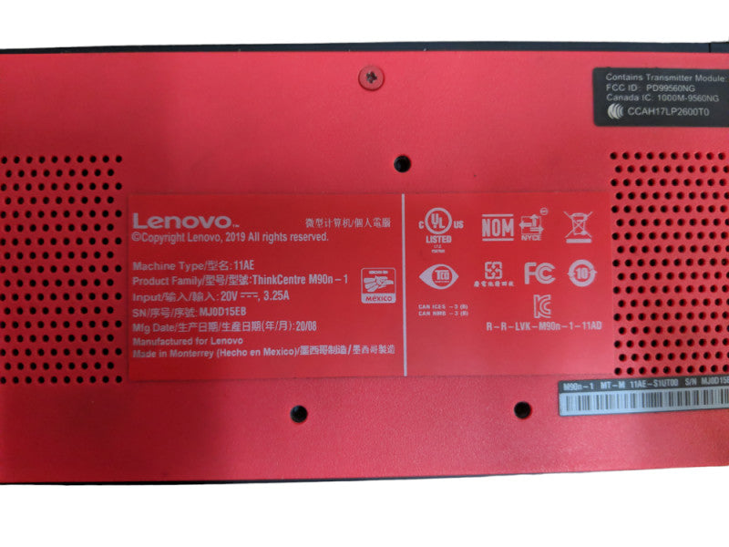 Lenovo ThinkCentre M90n-1 Type 11AE | i7-8665U @ 1.90GHz, 16GB RAM - No HDD