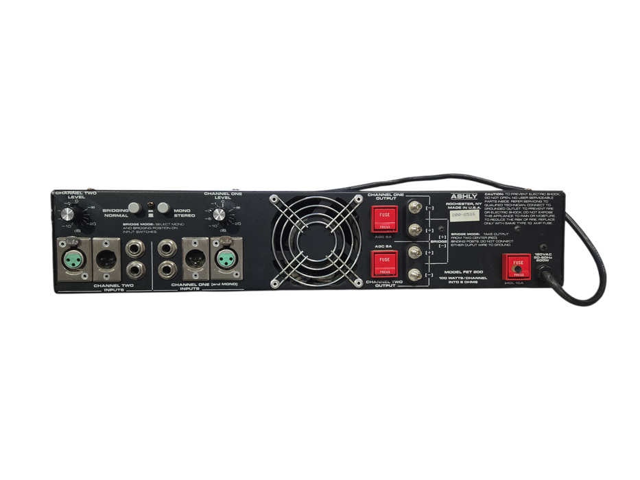 Ashly FET-200 Stereo MOSFET Power Amplifier