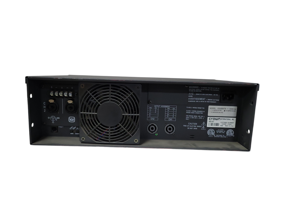 Crown CE2000 Professional 2-CH Power Amplifier 400W/CH @ 8-Ohms CE 2000-A