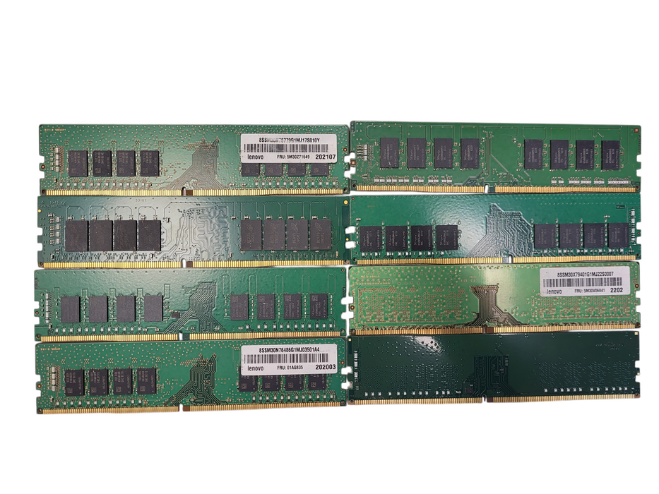 Lot of 8x Various brands 16GB PC4/DDR4 Desktop RAM