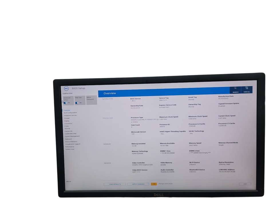Dell Optiplex 5090 Micro i5 - 10500T @ 2.30GHz 16GB DDR4 Ram No HDD