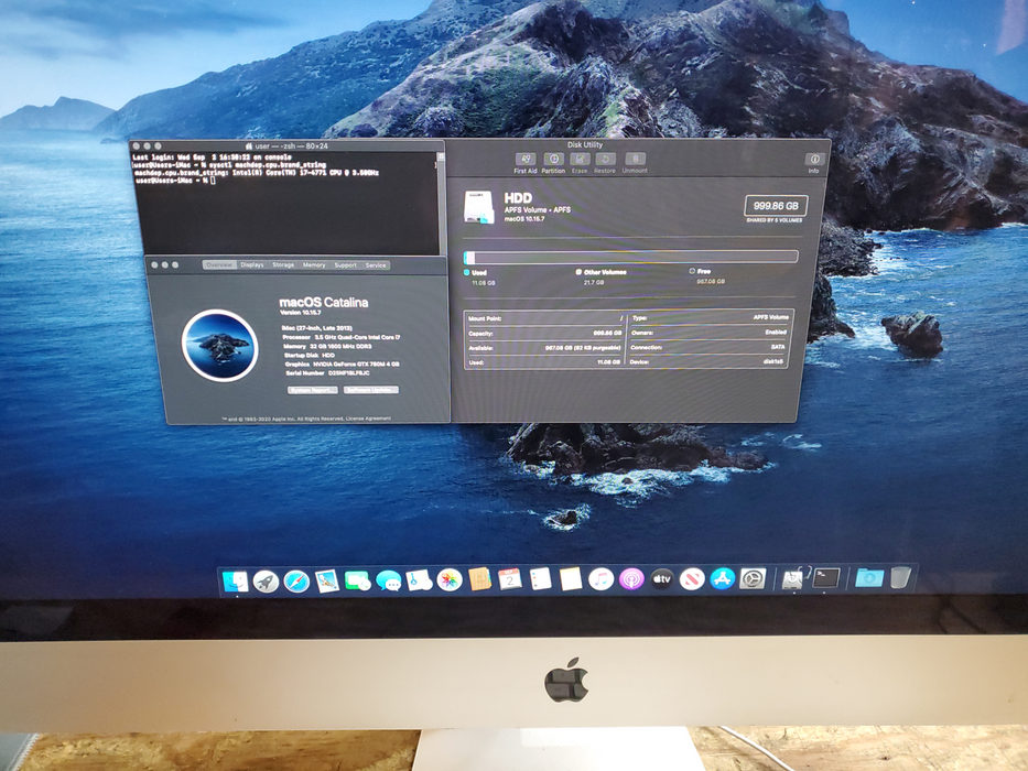 Apple iMac 27" 2013, i7-4771, 32GB RAM, 1TB HDD