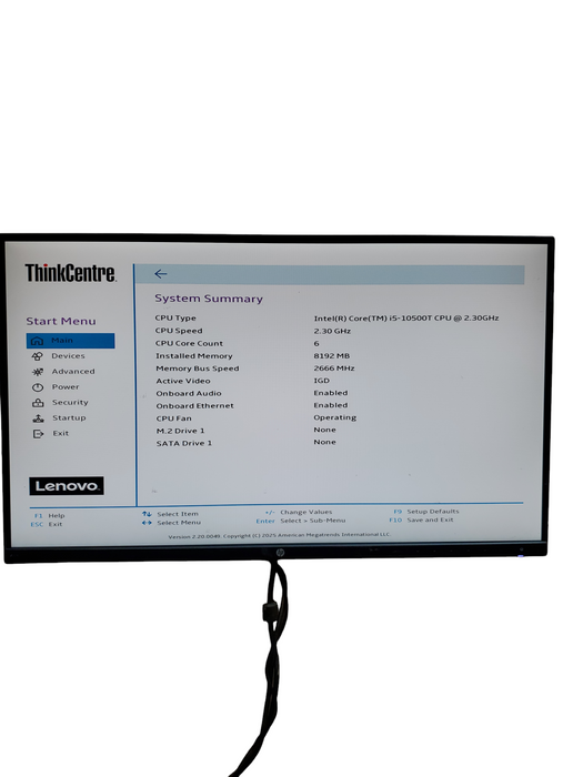 Lenovo ThinkCentre M80q  Tiny Core i5-10500T 2.30 GHz 8GB DDR4 No HDD/SSD