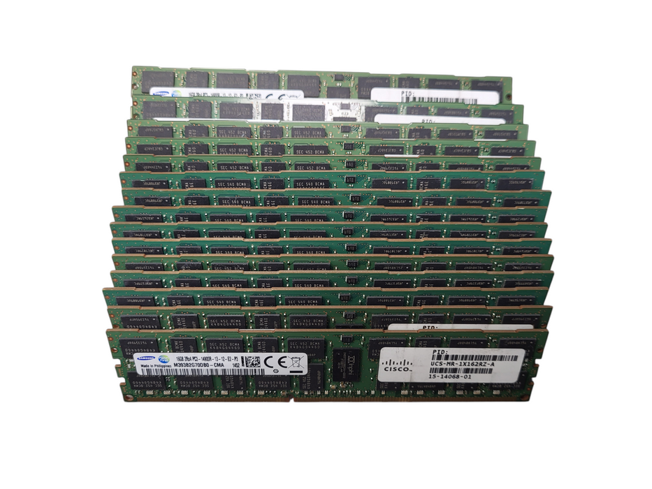 Lot of 15x SAMSUNG 2Rx4 PC3-14900R-RDIMM DDR3 Server Memory