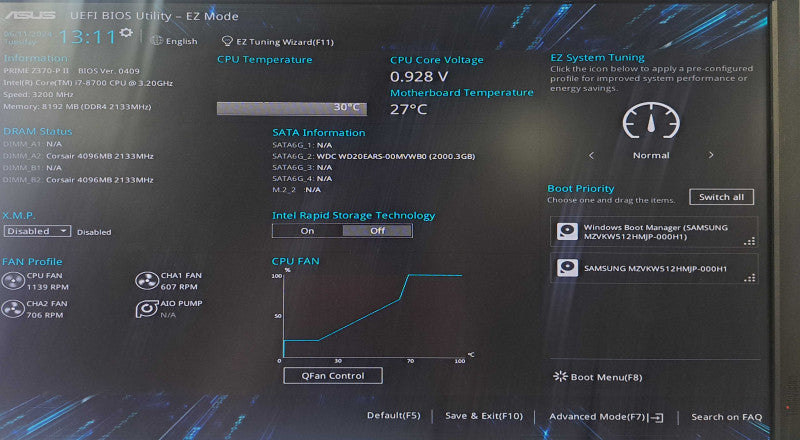 Custom PC | Asus Z370-P II, i7-8700 @ 3.20GHz 6-Core, 512GB NVMe + 2TB HDD