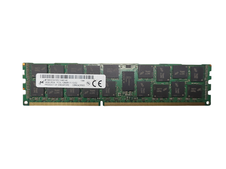 Lot of 50x Micron 16GB 2Rx4 PC3L-12800R-RDIMM DDR3 Server Memory