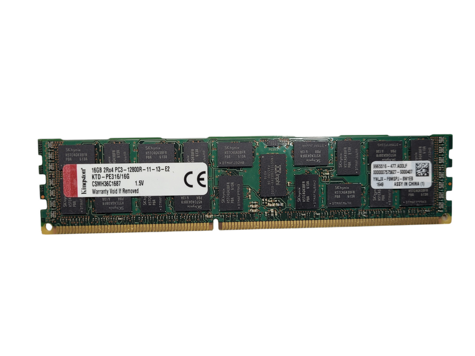 Lot of 29x Kingston 16GB 2Rx4 PC3-12800R-RDIMM DDR3 Server Memory