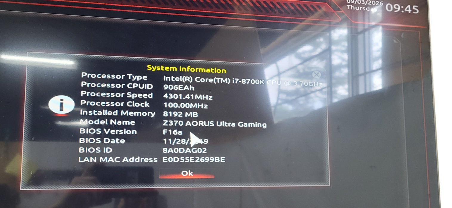 Custom  Z370 AORUS Ultra i7-8700k CPU|GTX 1060 | 8GB DDR4 | 500GB NVMe|SEE