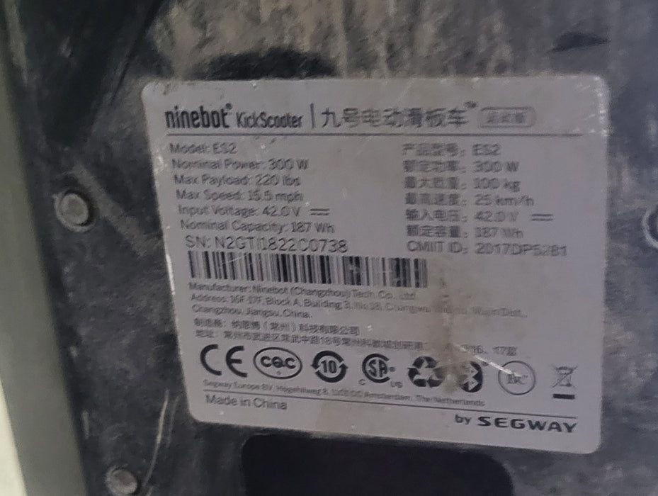 2x E-Scooters For Parts | ES2 Scooter | READ