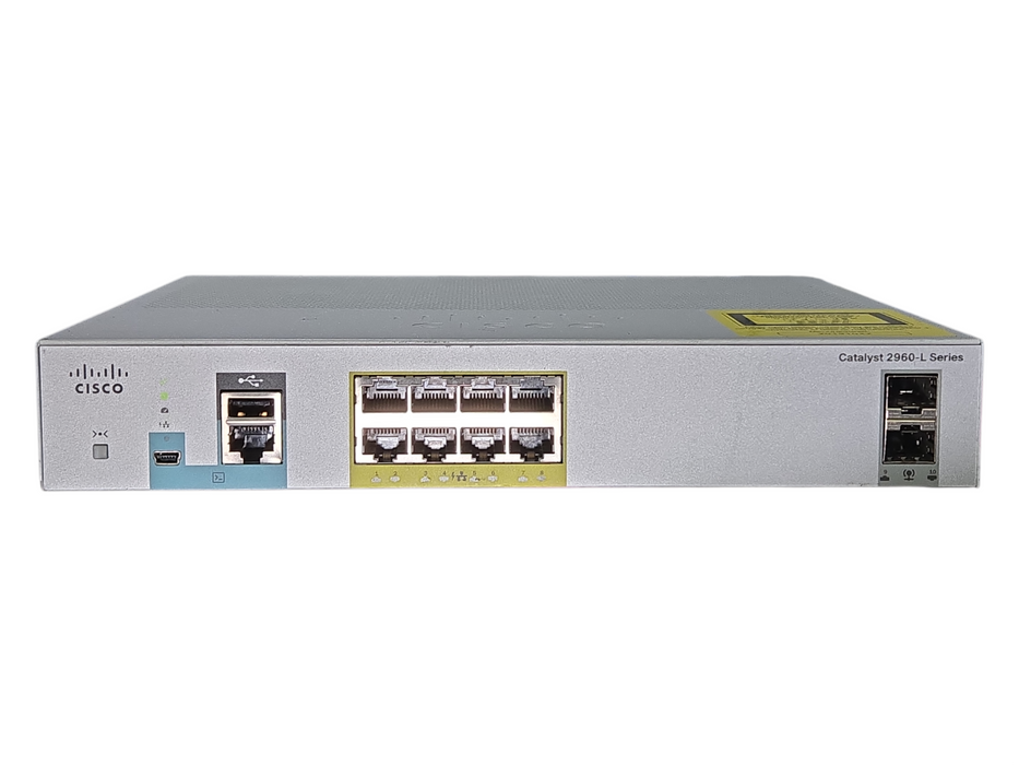 Cisco WS-C2960L-8PS-LL 8-Port Small 1U Managed Gigabit PoE Network Switch