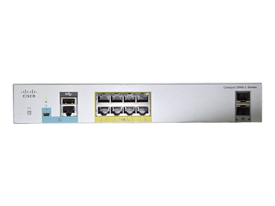 Cisco WS-C2960L-8PS-LL 8-Port Small 1U Managed Gigabit PoE Network Switch