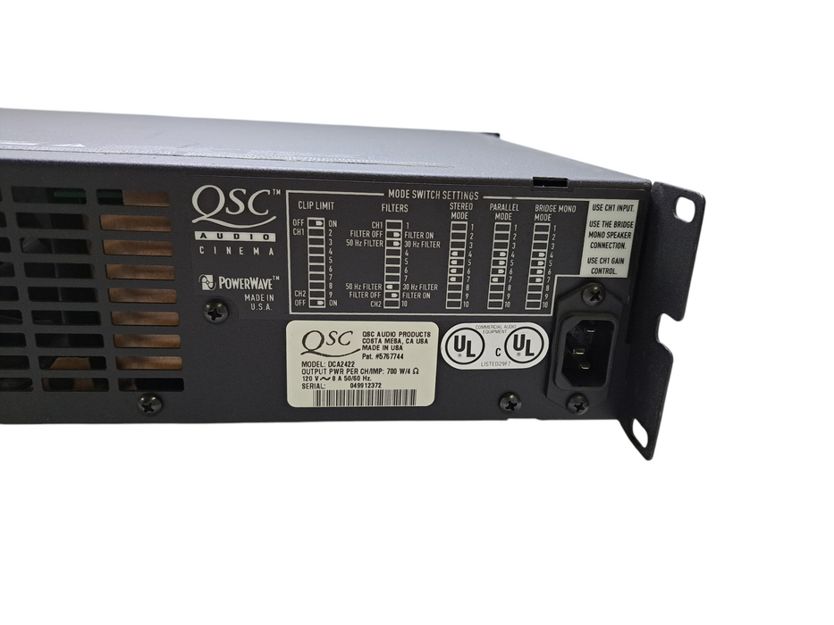 QSC DCA 2422 | 2-Channel Digital Cinema Amplifier 700W Per Channel *READ*
