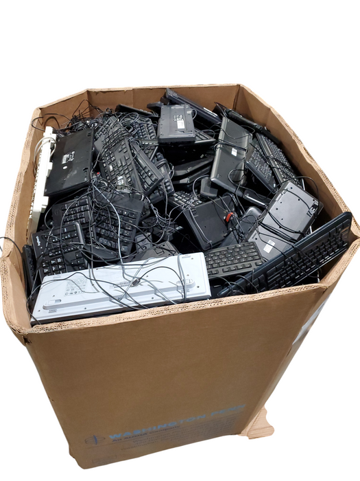 Bin of Assorted Wired Keyboards/Mice (AS-IS) Approx 642lbs