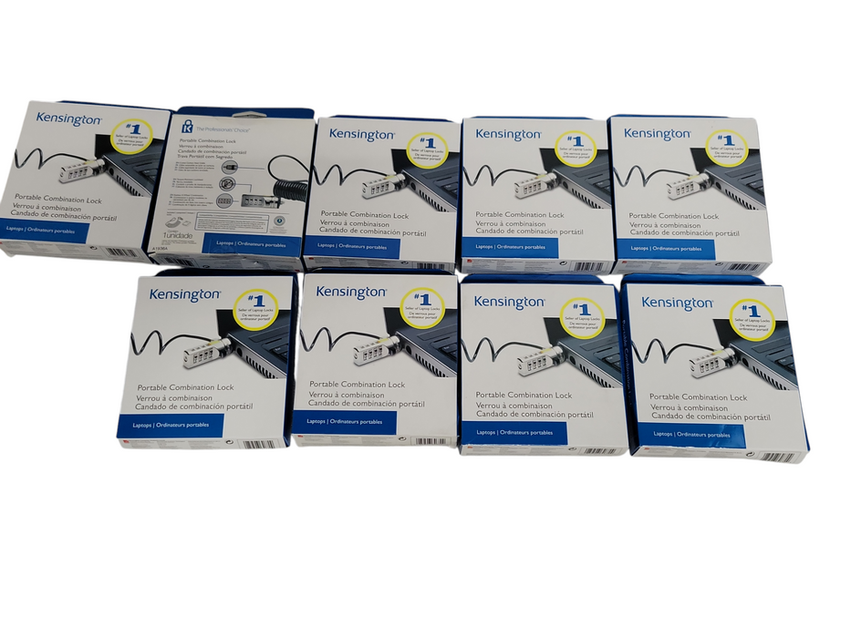 Lot of 9x New Kensington Portable Combination Lock For Laptops, READ