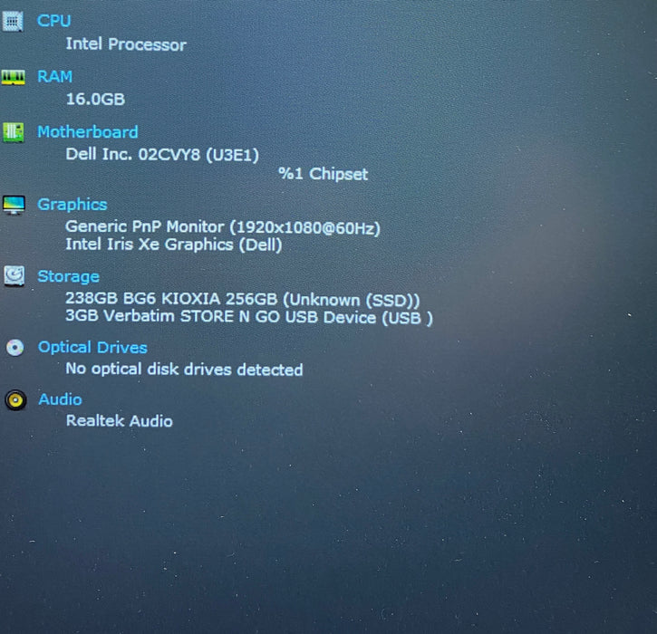 Dell Latitude 3450 Intel Core i7-1355U 1.70GHz 16GB RAM 256GB SSD