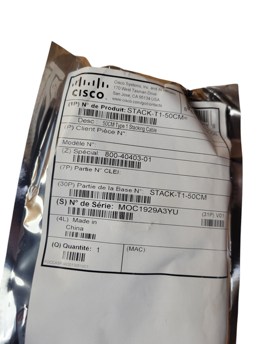 Cisco Stack-T1-50CM V01 Type 1 Stacking Cable