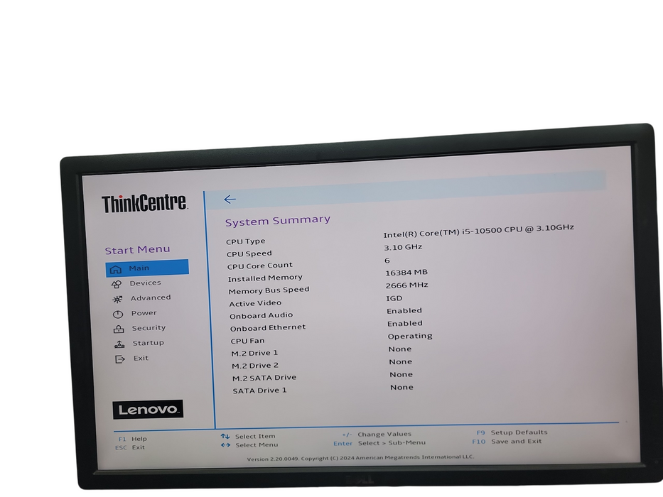 Lenovo ThinkCentre M90q Micro i5 - 10500 @ 3.10GHz 16GB DDR4 Ram No HDD